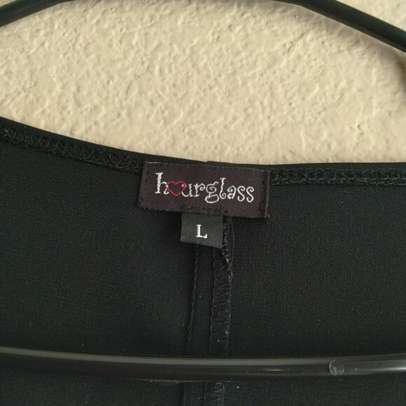 Vintage Y2K Hourglass Black Flutter Sleeve Mini Dress - Picture 3 of 4